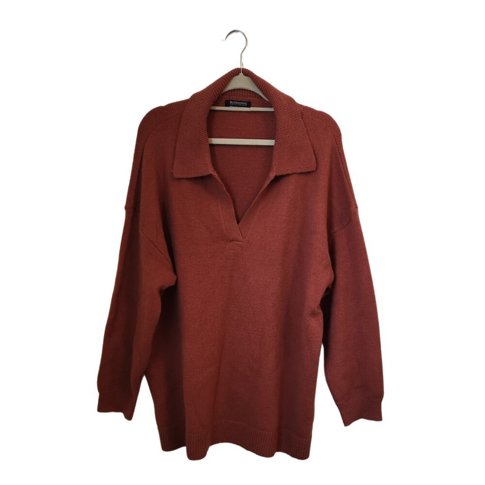 BloomChic Orange Collared Sweater – Size 18-20